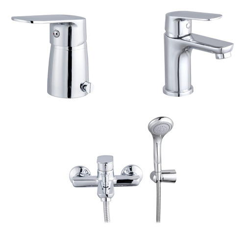 Set Griferia Monocomando Lavatorio Bidet Ducha Linea Amur