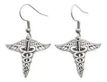 Comprar Aros Caduceo Medicina Comercio Plata 925