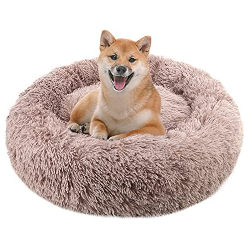 Donut Dog Cat Bed Cojín De Felpa Suave Mascotas Imperm...