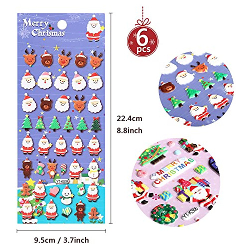 Pegatinas 3d Esponjosas De Navidad, Pegatinas De Espuma...
