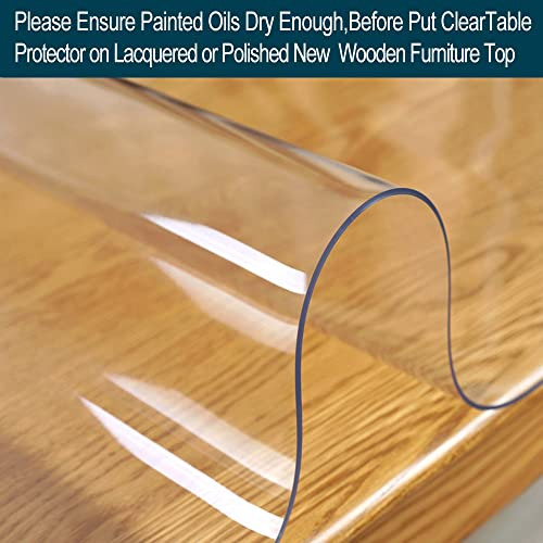 Protector De Mesa Transparente, Mantel De Plástico, Mesita D