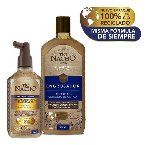 Tio Nacho Shampoo Engrosador Capilar 415 Ml + Tratamiento 90