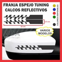 Comprar Calco Franja Espejo Tuning Auto Camioneta Reflectivo Tattoo