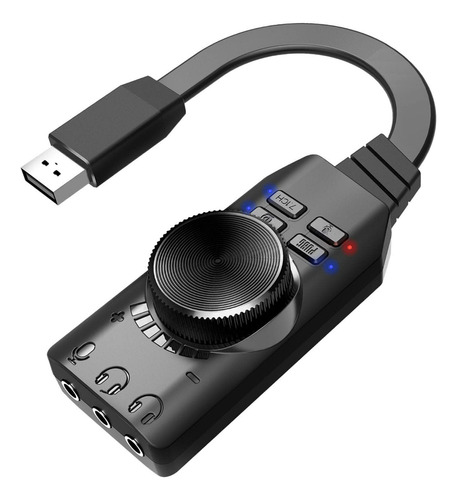 Tarjeta De Sonido Usb 7.1 Adaptador De Audio De 24 Bit