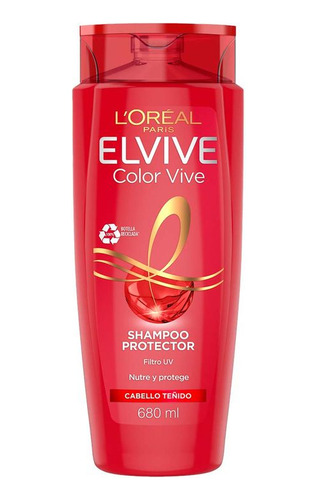 Shampoo L'oréal Elvive Color-vive Cabello Teñido 680ml.