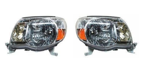 Par Juego Faros Toyota Tacoma  2005 - 2008 Fondo Cromado Xry