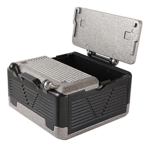 Porta Alimentos De Espuma Plegable Con Tapa, Caja M Negro