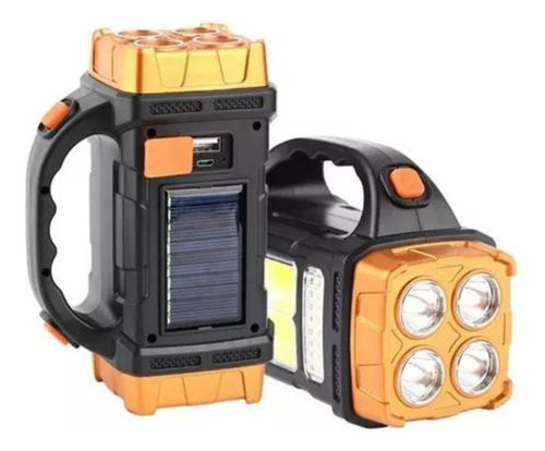 Lanterna Mão Powerbank Com Longo Alcance Luz Branca Amarela Cor da luz Dourado