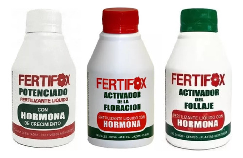 Kit Fetilizante Fertifox Floración+potenciado+follaje X200cc