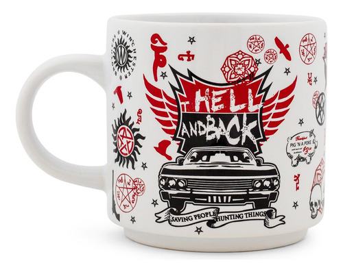 Caneca Silver Buffalo Supernatural Join The Hunt 380 Ml