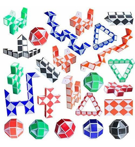 Laviesto 24 Pack 24 Bloques Cubo De Serpiente Magica, Rompec