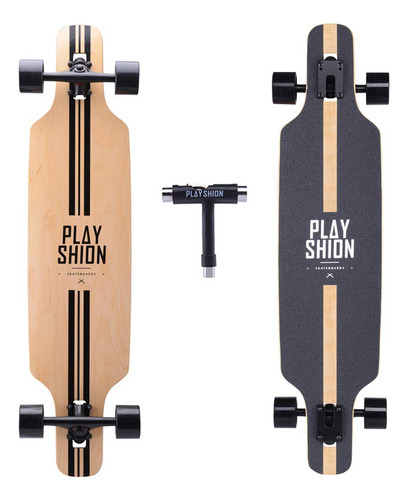 Longboard Playshion 99 Cm Drop Through Para Principiantes