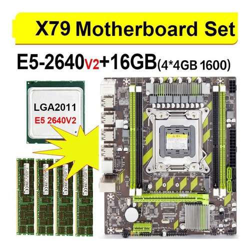 Placa Base X79 Con Combinación De Memoria Ram Xeon E5 V2 Cpu