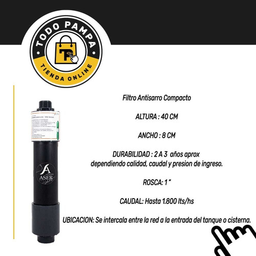 Filtro Agua Anti Sarro Polifosfato Tanque Purificador