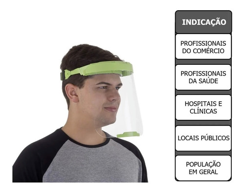 Imagem 5 de 6 de Protetor Facial Máscara Face Shield