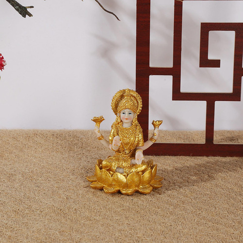 Mini Hindú Estatua De Buda Indio Dorado Budismo Sentado