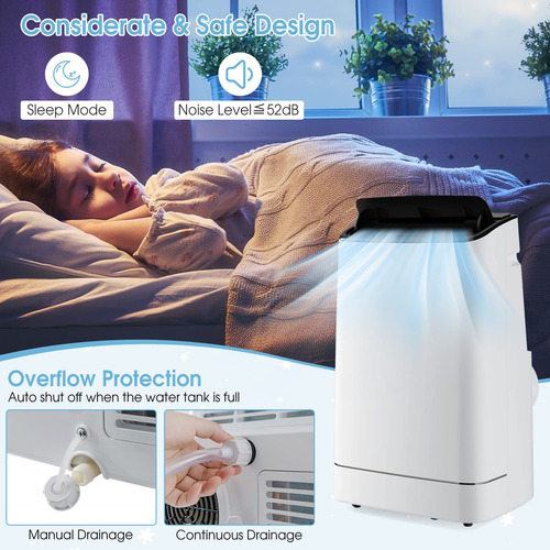 Aire Acondicionado Portátil 15000 Btu 4 En 1 Con Control Rem Blanco