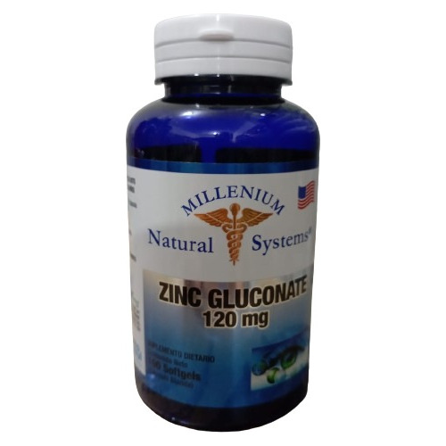 Zinc Gluconate 120mg 100 Softgels - Unidad a $39000