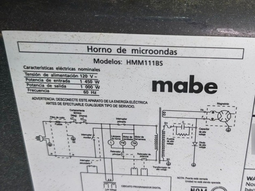 Panel Completo P/horno Microondas General Electric Jes11w Pp (Usado)