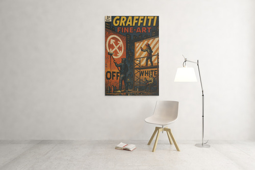 Mural Cuadro Moderno Graffiti Off-white Full Hd