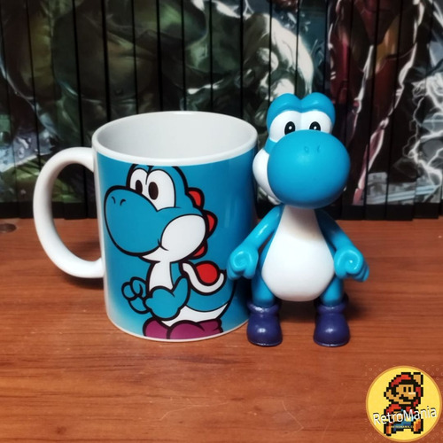 Promoción Yoshi Azul Taza Más Figura
