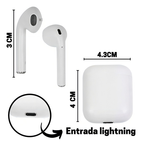 Fone De Ouvido H'maston Pro 4 Mini Fone Bluetooth I Phone Cor Da Luz Branco Cor Branco