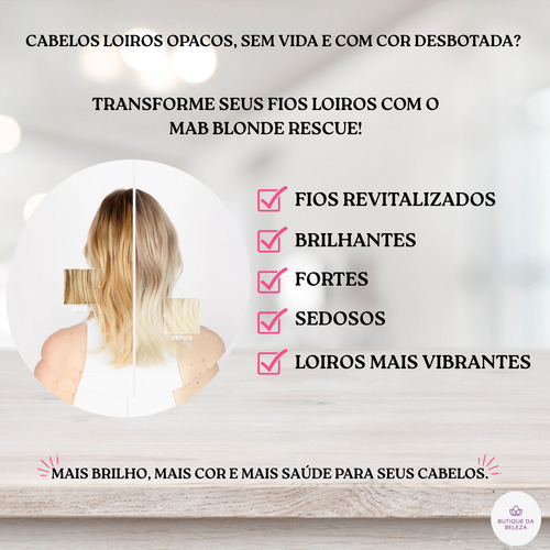 Shampoo Mab Blonde Rescue 300ml - Cabelos Loiros Protegidos