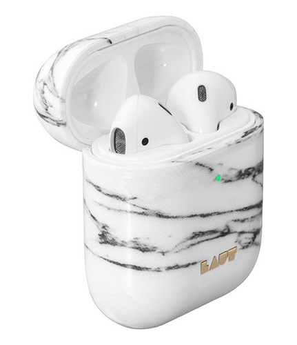 Protector Airpods Laut Marble Blanco