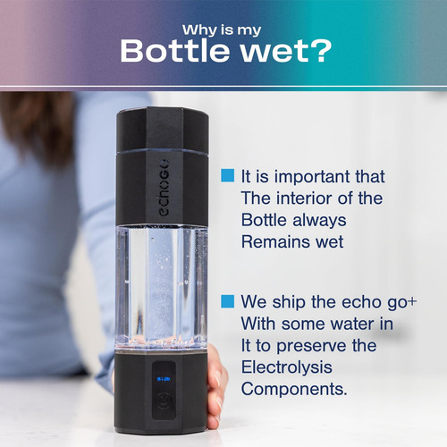 Botella De Agua De Hidrógeno Echo Go+ Ionizador De Agua De Y