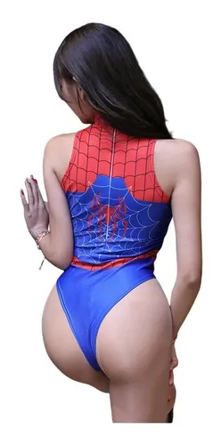 Traje de baño spiderman mujer new arrivals