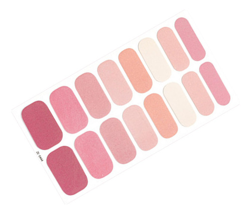 16 Adhesivos Para Uñas, Tiras De Uñas De Gel, Estilo F