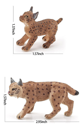 Bbiamsleep 2 Peças Figura De Lince Realista Estatueta De Lin