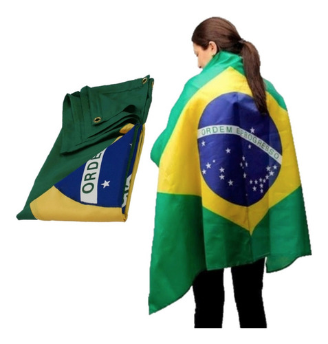 Imagem 5 de 5 de Bandeira Do Brasil Oficial 1,5m X 0,90m 150cm X 90cm Grande