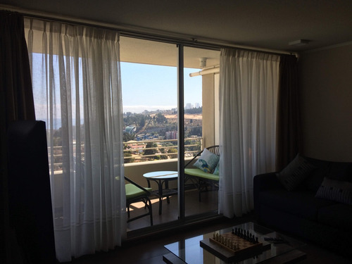 ¡oportunidad! Departamento Amoblado Con Vista Al Mar, Reñaca