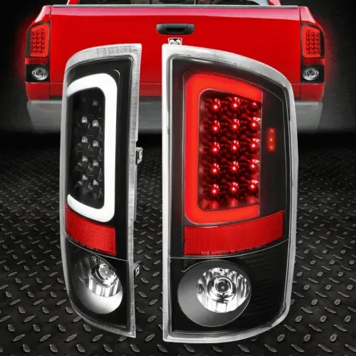 LED C-Tube Tail Lights For Dodge Ram 1500 2500 3500 2007-2009 – Tinted Smoked