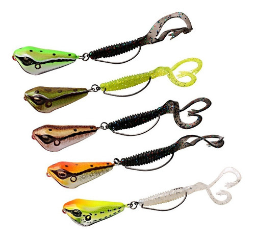 Isca Sapito 50 de Johnny Hoffmann con 3 puntas y gancho offset, color #327