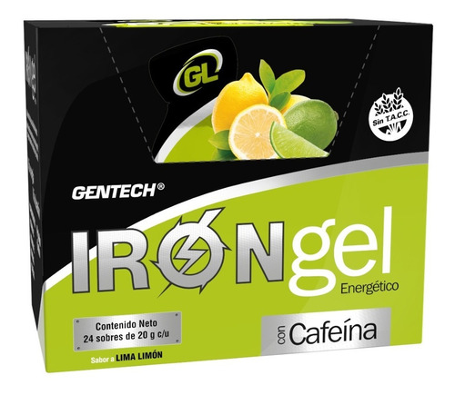 Iron Gel Con Cafeina X 24 Unidades Gentech