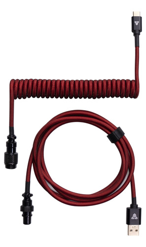 Cable Para Teclado Fantech Ac701 Coiled Usb-c Red