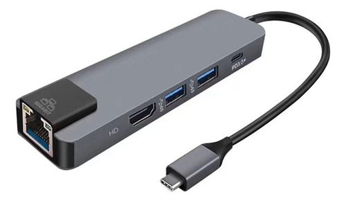 ~ Estación De Acoplamiento Usb 5 En 1 Station C Hub 4k