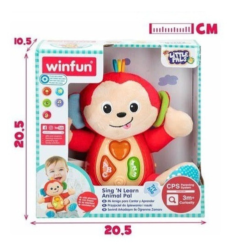 Imagen 3 de 4 de Monito Sing N Learn Animal Pal Winfun By Maternelle