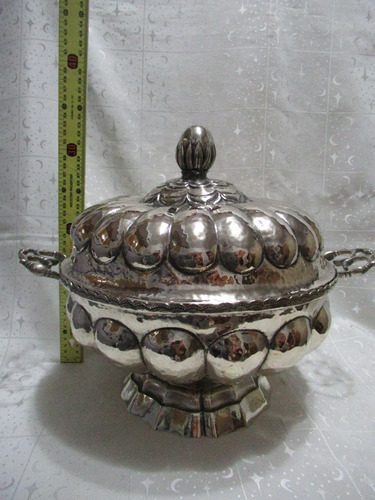 Antigua Gran Guisera Sopera Plata Boliviana Completa C/ Tapa (Usado)