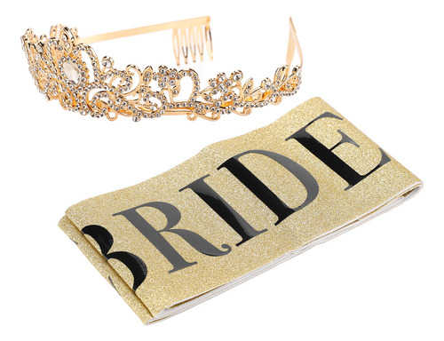 Kit Party Bride Sash Crown Black To Be Lettering Sparkling