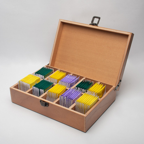 Imagen 3 de 5 de Caja Grande De Madera Cedro Para Té Con 10 Divisiones