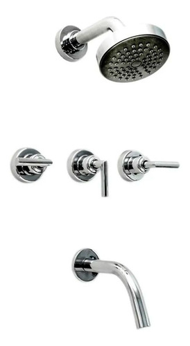 Imagen 6 de 10 de Griferia Lavatorio Bidet Ducha Aqualaf Aukan Lever Ceramico*
