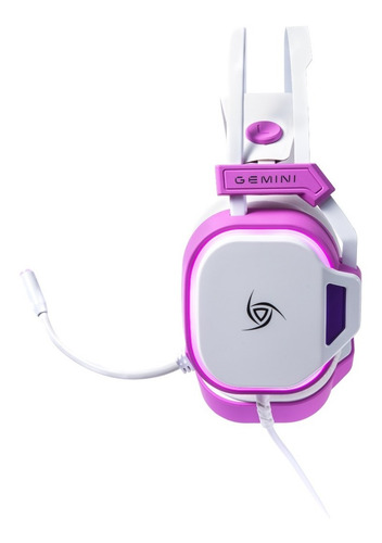 Auriculares Gamer Vsg Gemini Blanco Rosa Rgb Pc Microfono