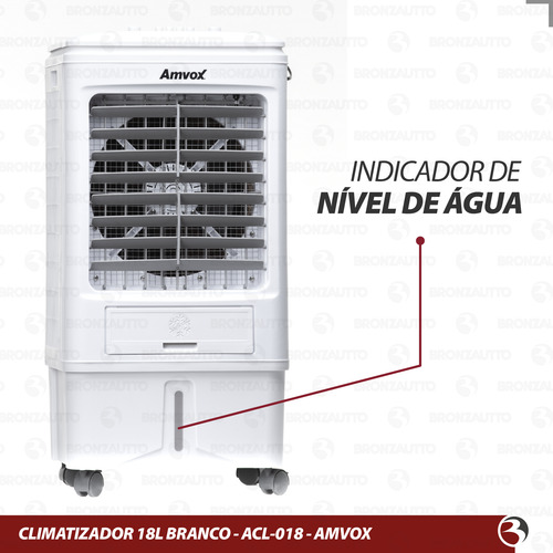 Climatizador Portátil Umidificador Ar 18 Litros Acl018 Amvox