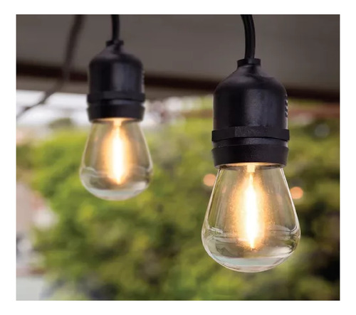 Serie Extensión De Luces Led 24 Focos Vintage 14.6m Int/ext