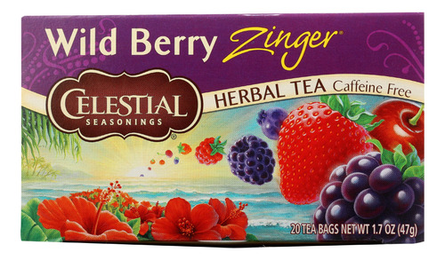 Celestial Seasonings  wild Berry Zinger  20 bolsa