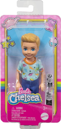 Boneca Barbie Chelsea 14 Cm Menino Loiro Com Tênis