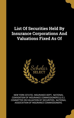 Libro List Of Securities Held By Insurance Corporations A...